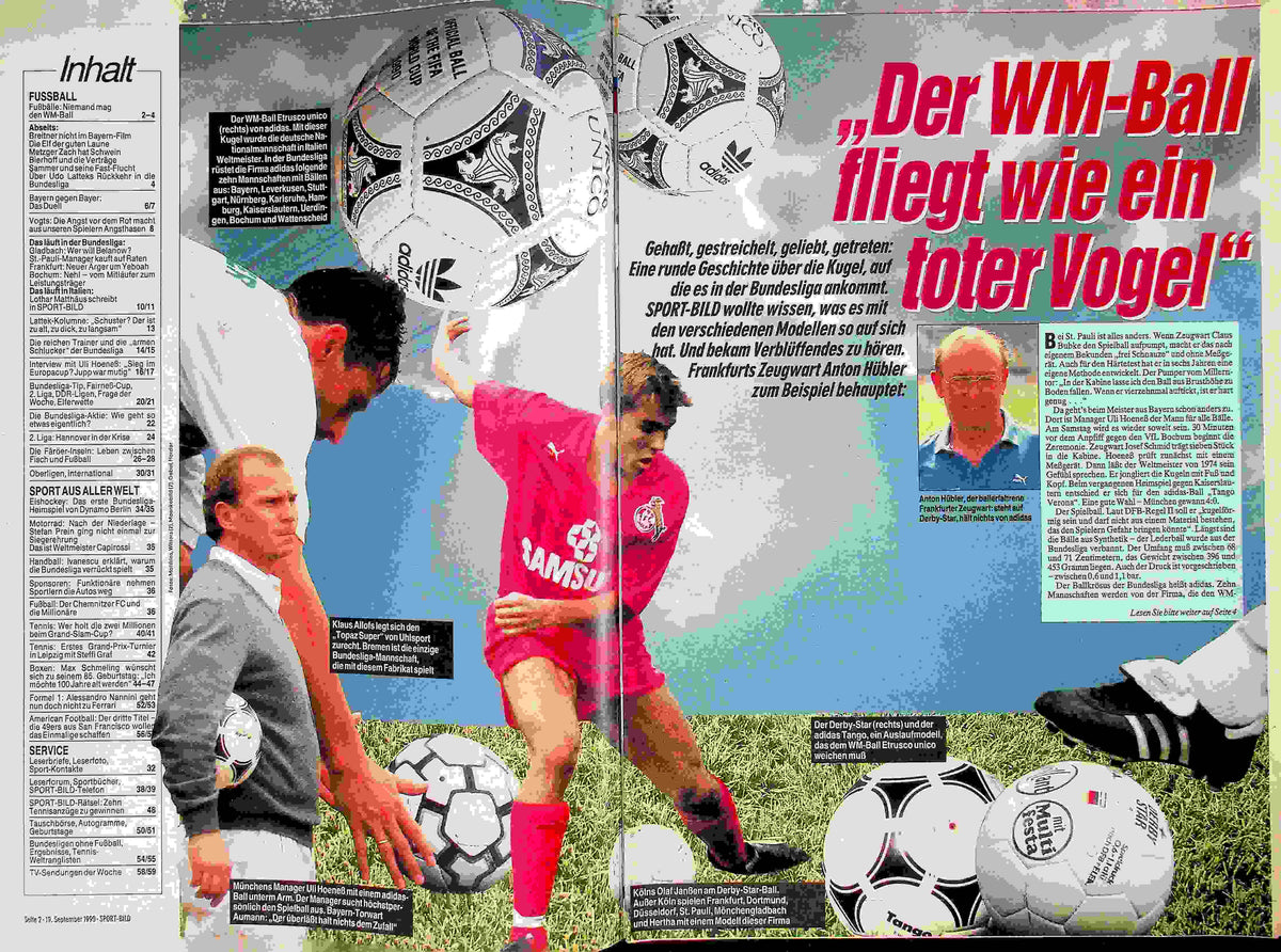 Inhaltsverzeichnis Sport Bild 39/1990
