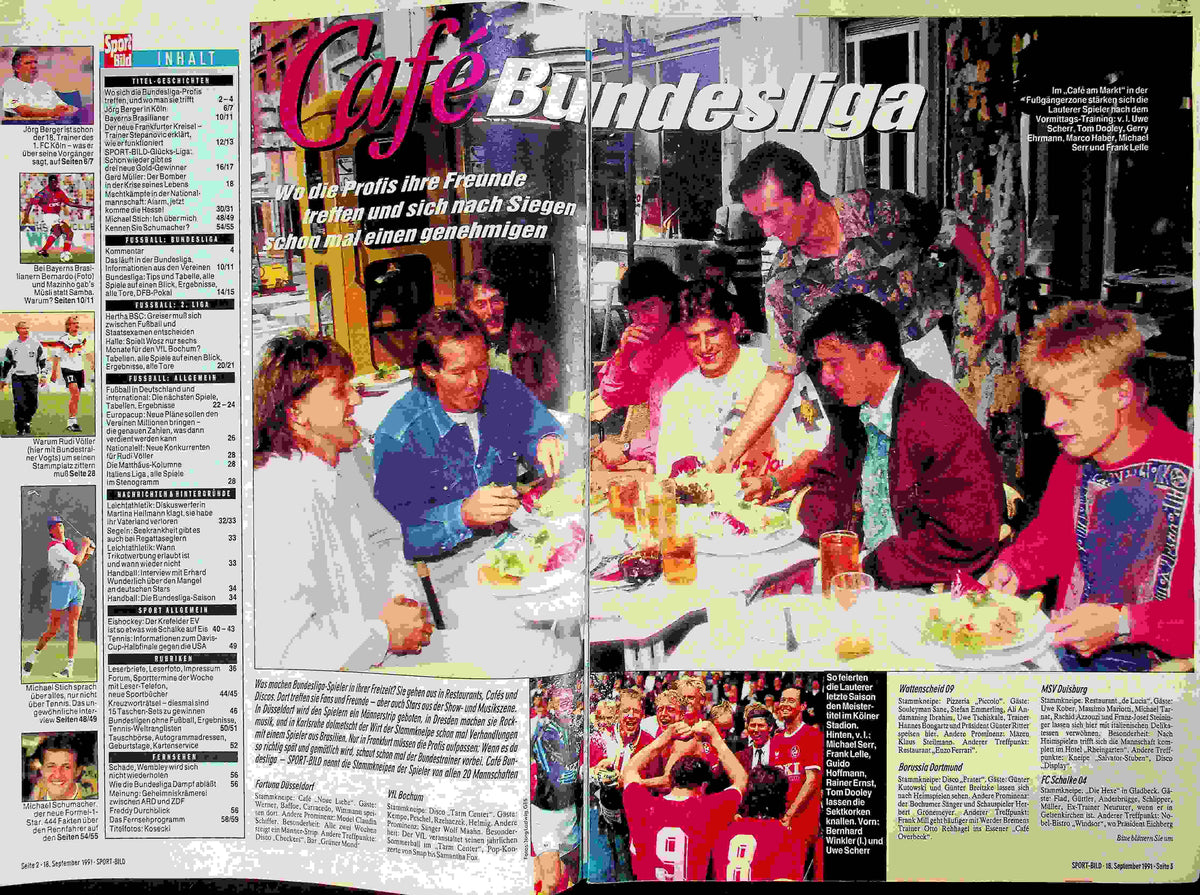 Inhaltsverzeichnis Sport Bild 39/1991