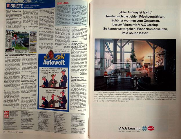 Inhaltsverzeichnis Auto Bild 39/1992