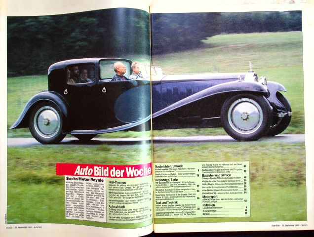 Inhaltsverzeichnis Auto Bild 39/1993