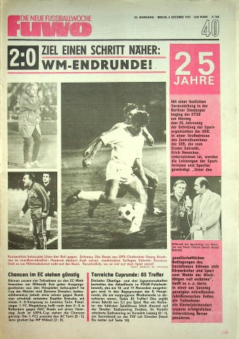 Fuwo Fussballwoche 40/1973