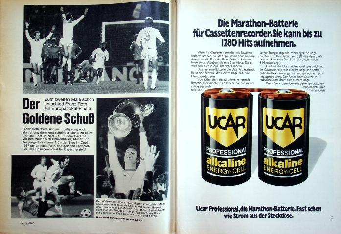 Inhaltsverzeichnis Kicker 40/1976