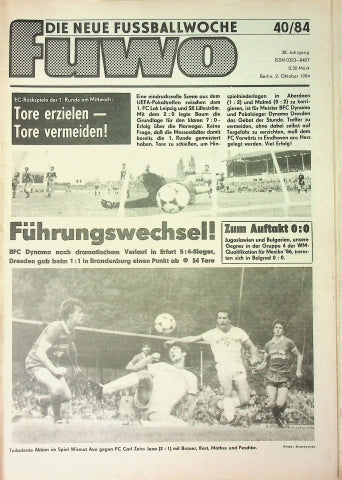 Fuwo Fussballwoche 40/1984