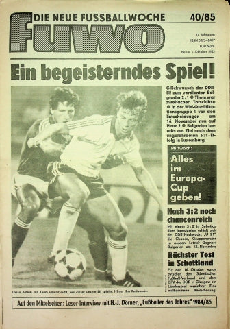 Fuwo Fussballwoche 40/1985