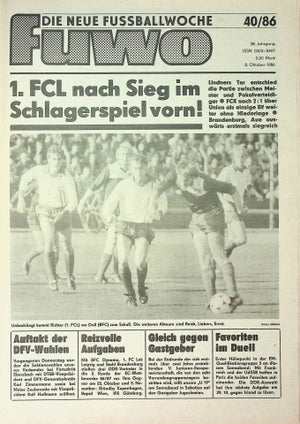 Fuwo Fussballwoche 40/1986