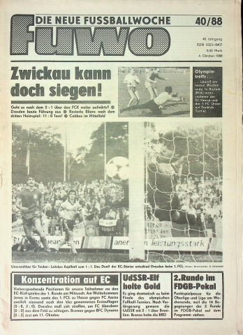 Fuwo Fussballwoche 40/1988