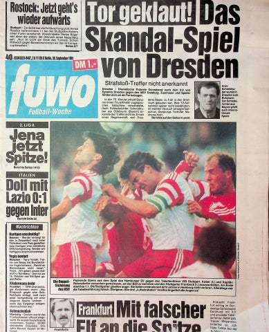 Fuwo Fussballwoche 40/1991