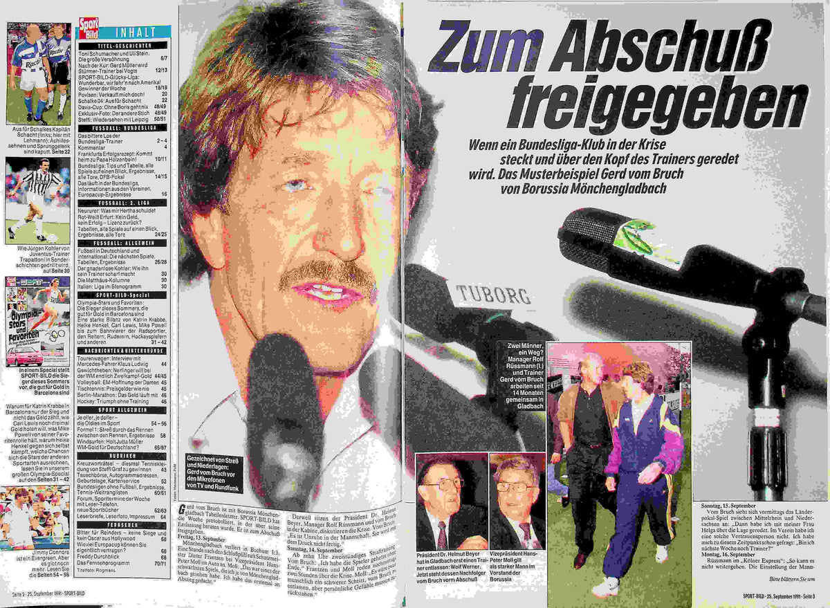 Inhaltsverzeichnis Sport Bild 40/1991