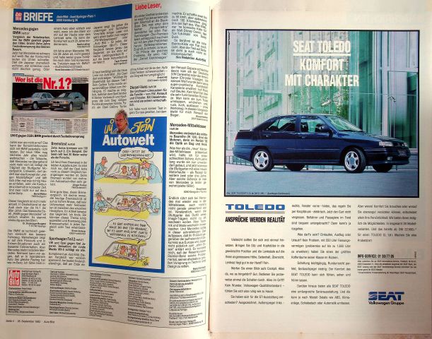 Inhaltsverzeichnis Auto Bild 40/1992