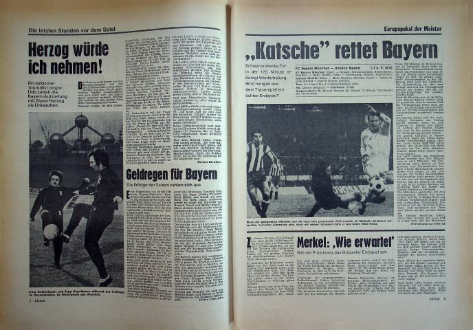 Inhaltsverzeichnis Kicker 41/1974