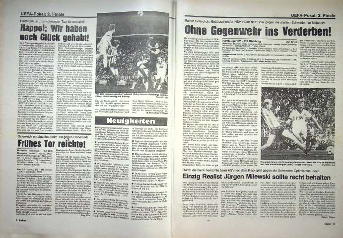 Inhaltsverzeichnis Kicker 41/1982