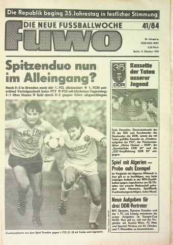 Fuwo Fussballwoche 41/1984