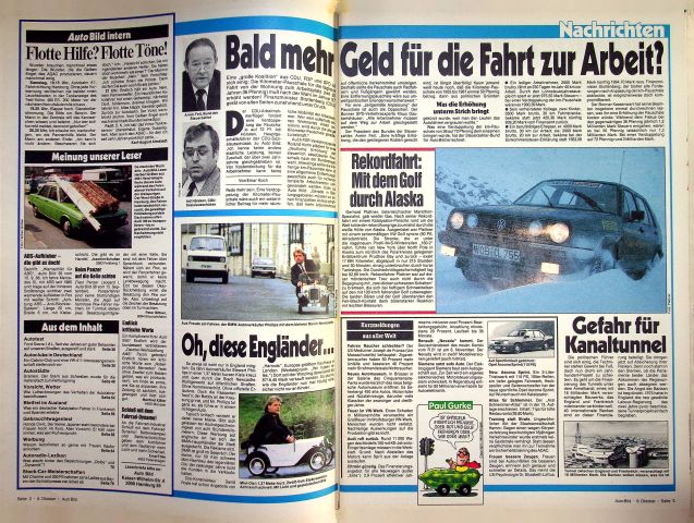 Inhaltsverzeichnis Auto Bild 41/1986