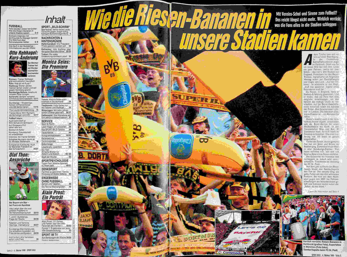 Inhaltsverzeichnis Sport Bild 41/1989