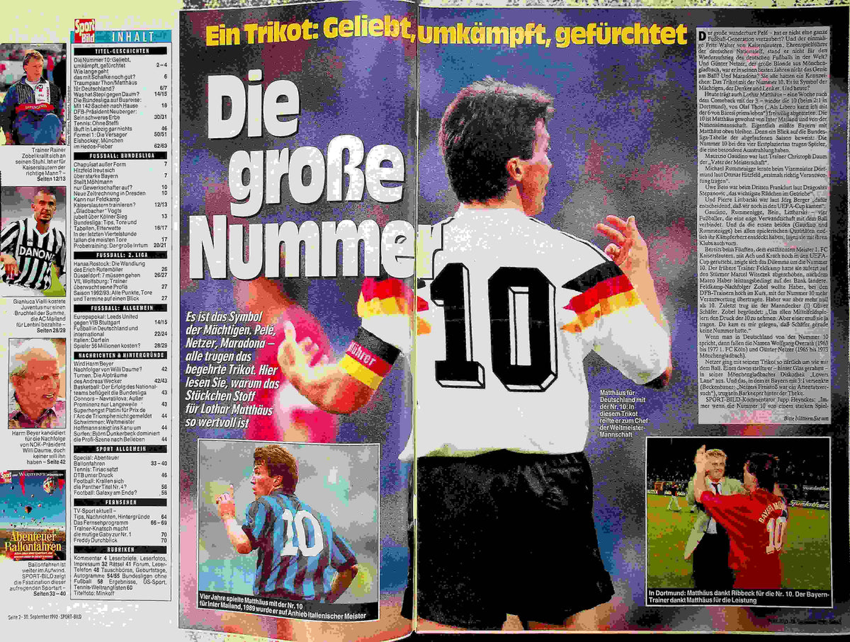 Inhaltsverzeichnis Sport Bild 41/1992