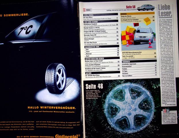 Inhaltsverzeichnis Auto Bild 41/2001