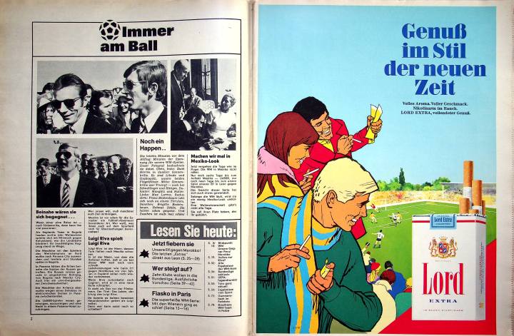 Inhaltsverzeichnis Kicker 42/1970