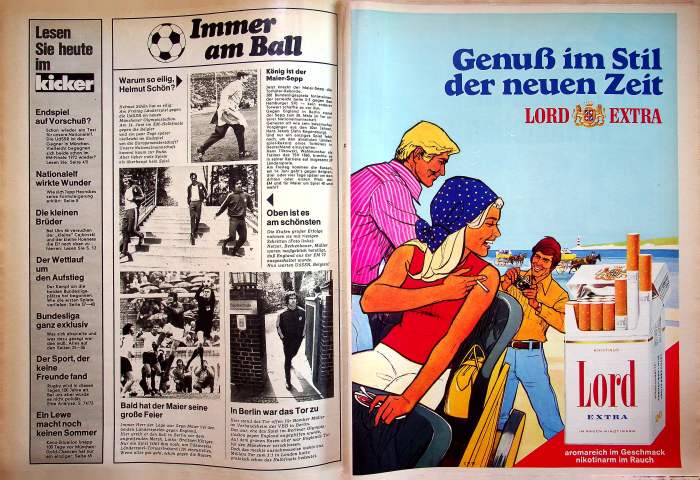 Inhaltsverzeichnis Kicker 42/1972