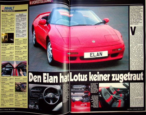 Inhaltsverzeichnis Auto Bild 42/1989