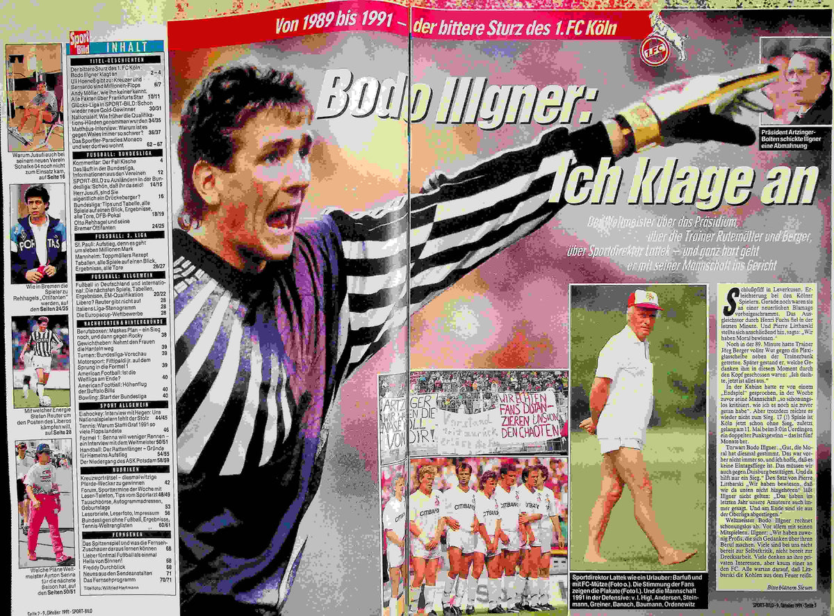 Inhaltsverzeichnis Sport Bild 42/1991