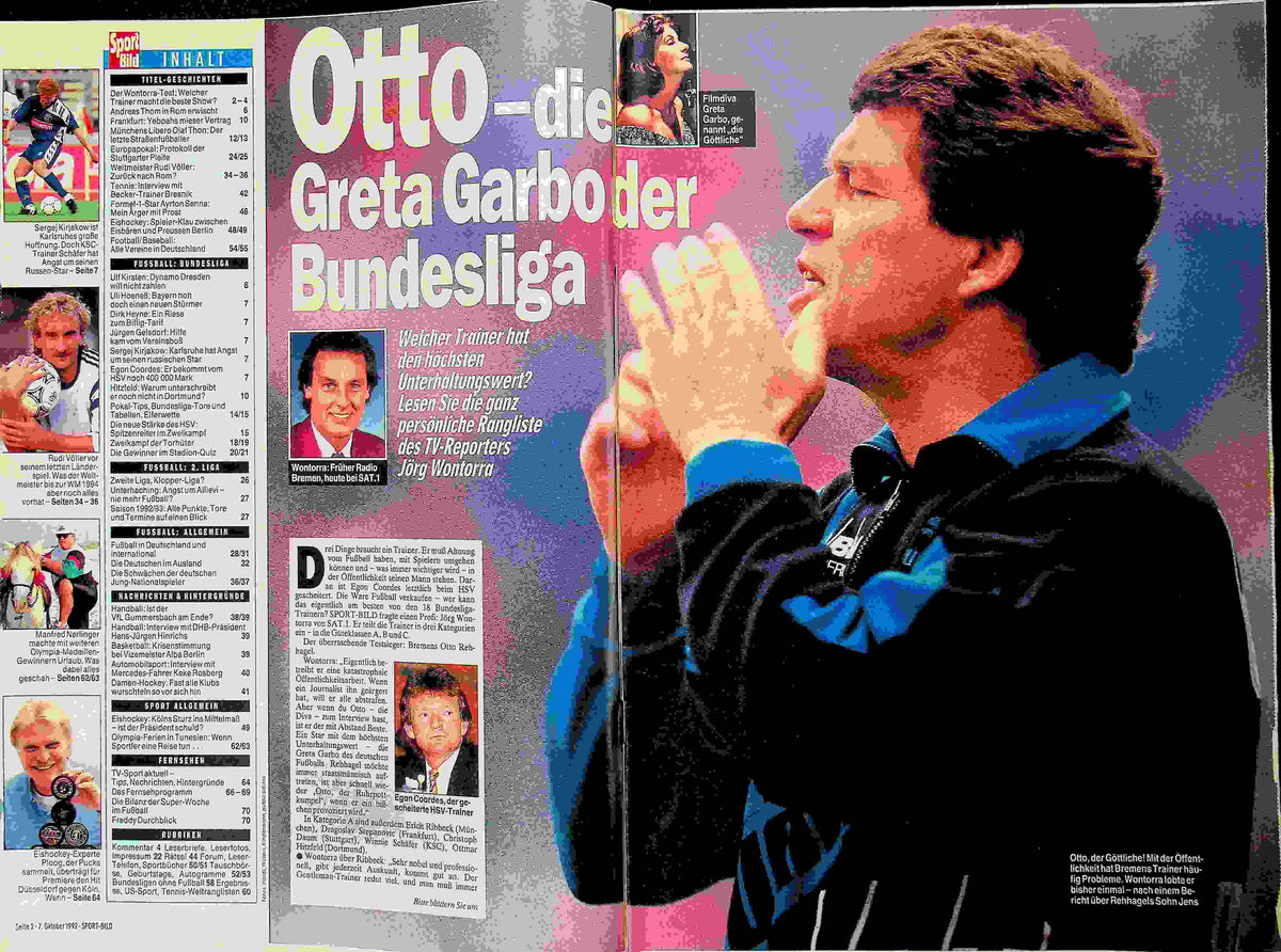 Inhaltsverzeichnis Sport Bild 42/1992