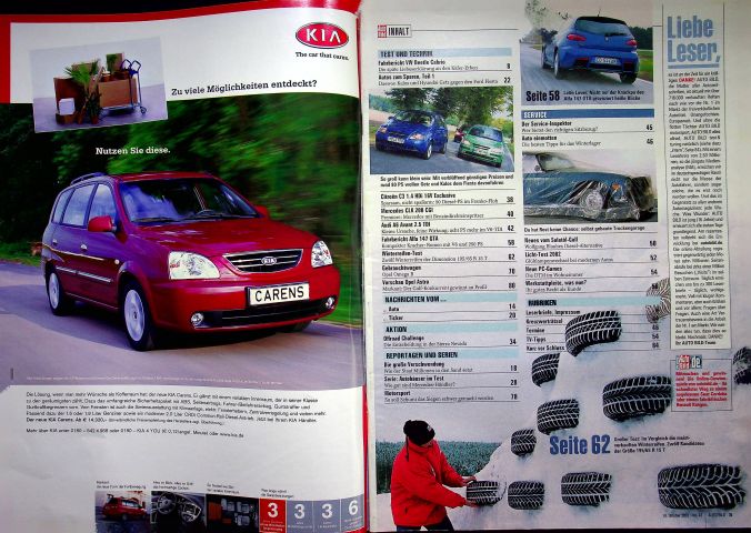 Inhaltsverzeichnis Auto Bild 42/2002