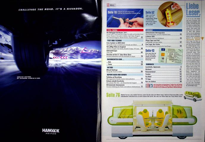 Inhaltsverzeichnis Auto Bild 42/2003