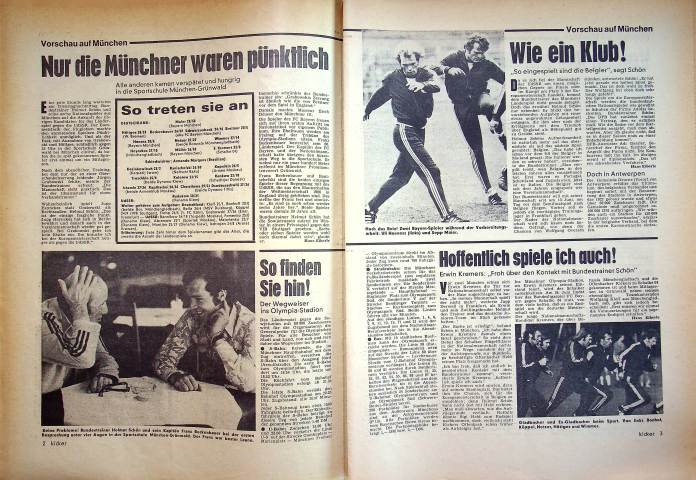 Inhaltsverzeichnis Kicker 43/1972