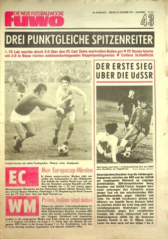 Fuwo Fussballwoche 43/1973