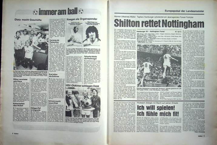 Inhaltsverzeichnis Kicker 43/1980