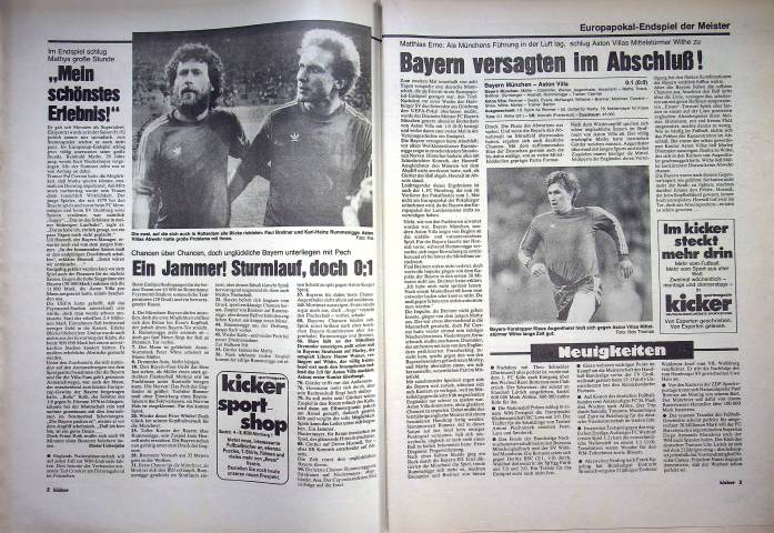 Inhaltsverzeichnis Kicker 43/1982