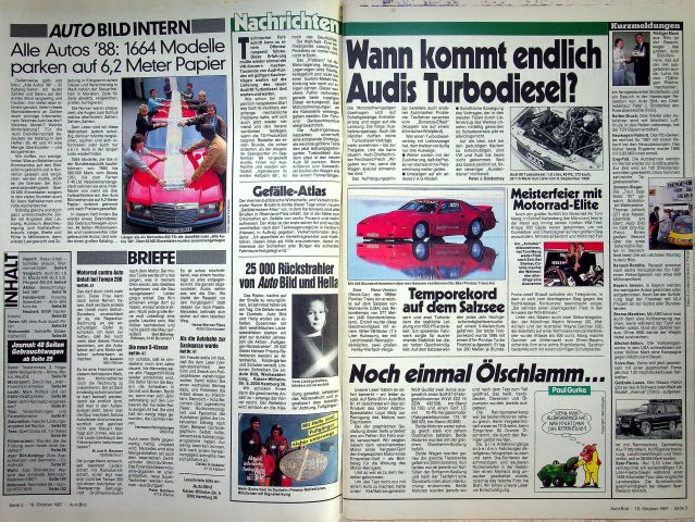 Inhaltsverzeichnis Auto Bild 43/1987