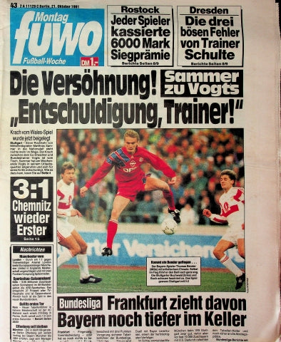 Fuwo Fussballwoche 43/1991