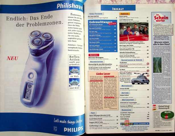 Inhaltsverzeichnis Auto Bild 43/1996