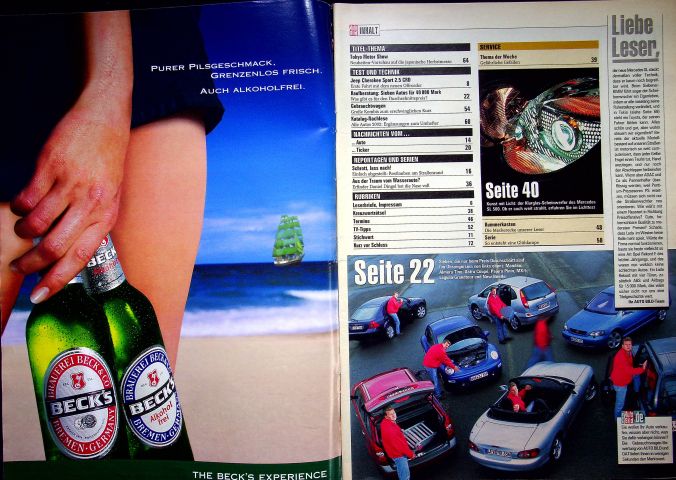 Inhaltsverzeichnis Auto Bild 43/2001
