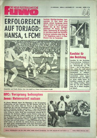 Fuwo Fussballwoche 44/1971