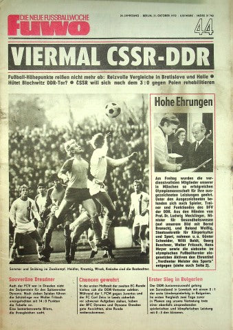 Fuwo Fussballwoche 44/1972
