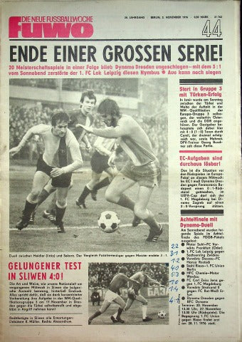 Fuwo Fussballwoche 44/1976