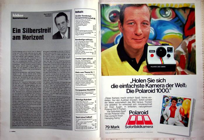 Inhaltsverzeichnis Kicker 44/1980