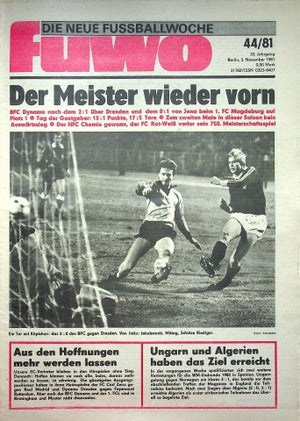 Fuwo Fussballwoche 44/1981