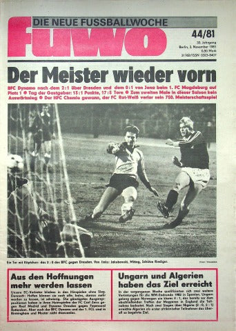 Fuwo Fussballwoche 44/1981