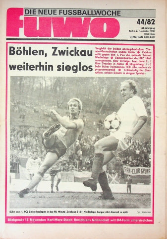 Fuwo Fussballwoche 44/1982