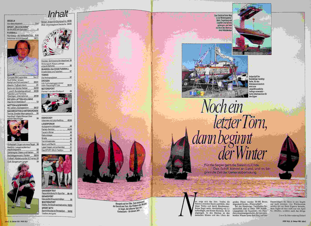 Inhaltsverzeichnis Sport Bild 44/1988