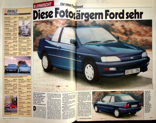 Inhaltsverzeichnis Auto Bild 44/1989