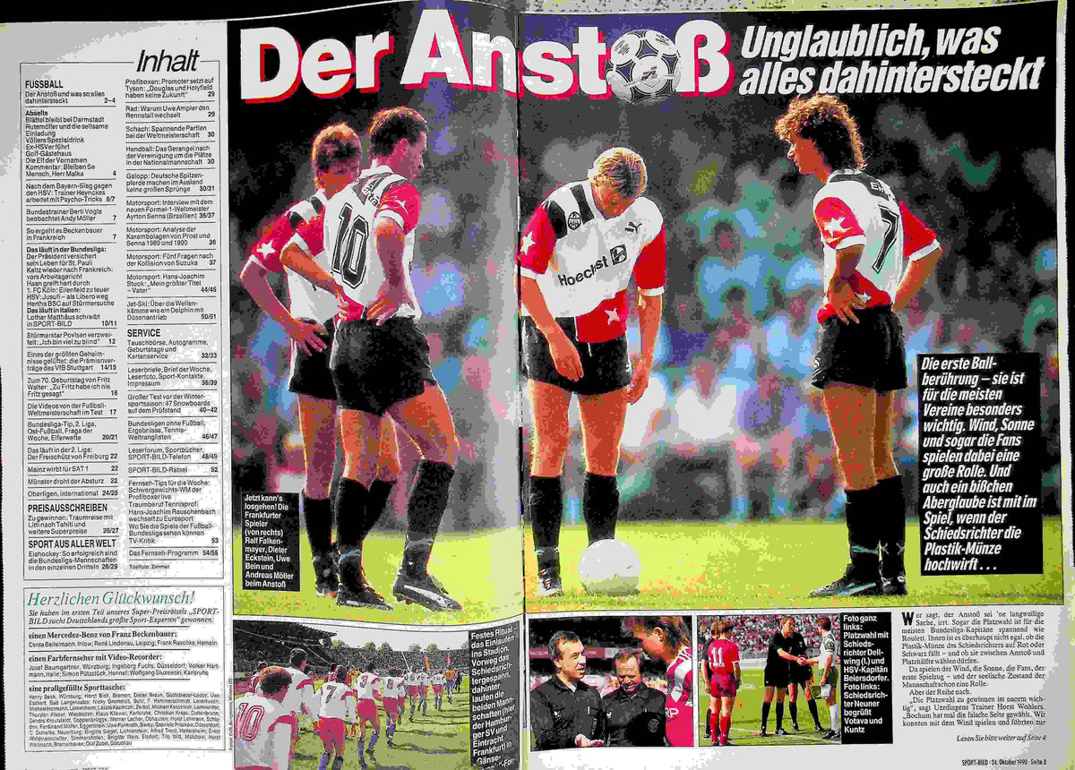 Inhaltsverzeichnis Sport Bild 44/1990