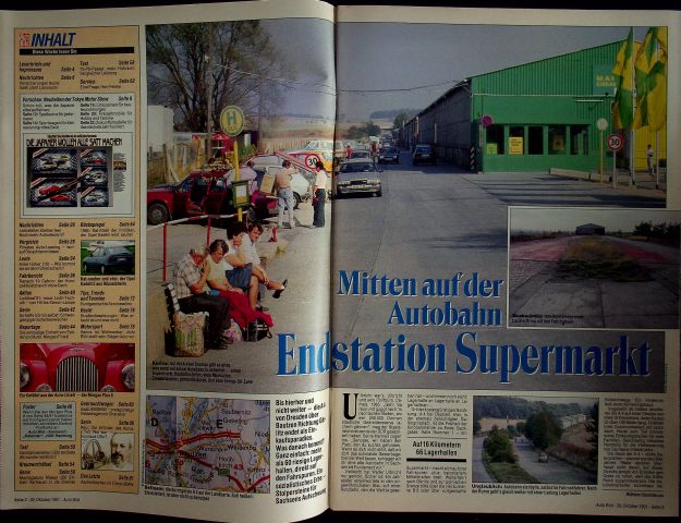 Inhaltsverzeichnis Auto Bild 44/1991