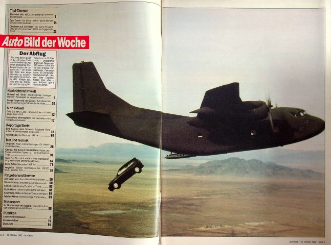 Inhaltsverzeichnis Auto Bild 44/1992