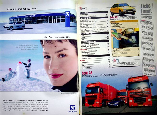 Inhaltsverzeichnis Auto Bild 44/2001