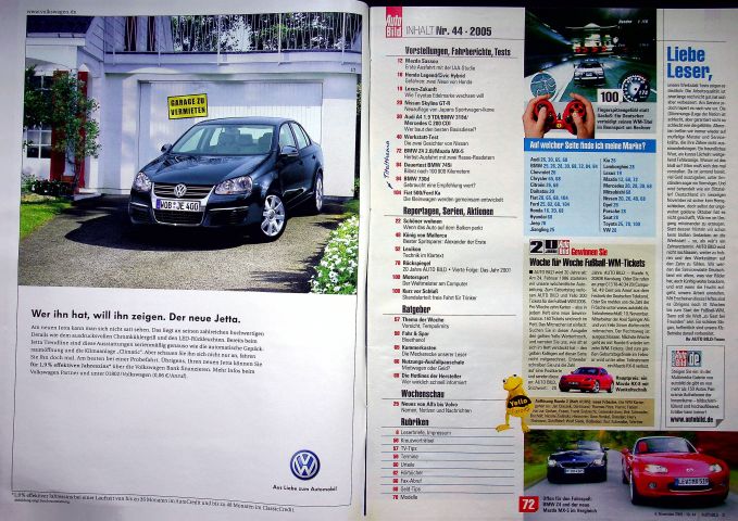 Inhaltsverzeichnis Auto Bild 44/2005