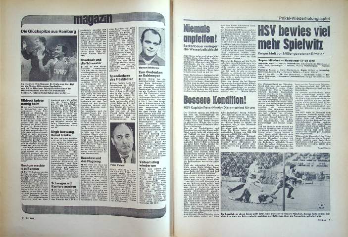 Inhaltsverzeichnis Kicker 45/1976